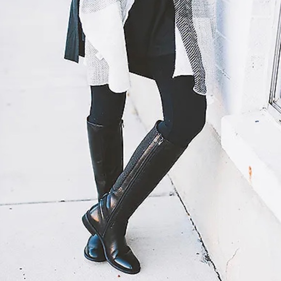 Clarks Shoes - Clarks Black Leather "Pita Arizona" Women’s Knee High Riding Equestrian Boots